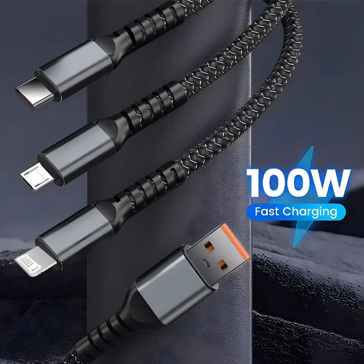 Super Fast Charging 3-in-1 Data Cable