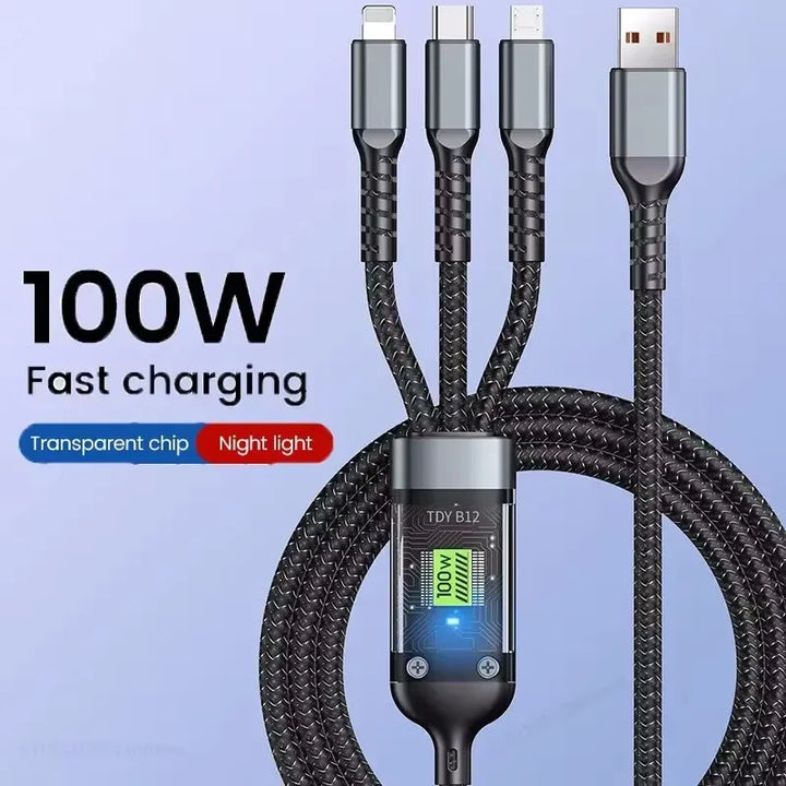 Super Fast Charging 3-in-1 Data Cable